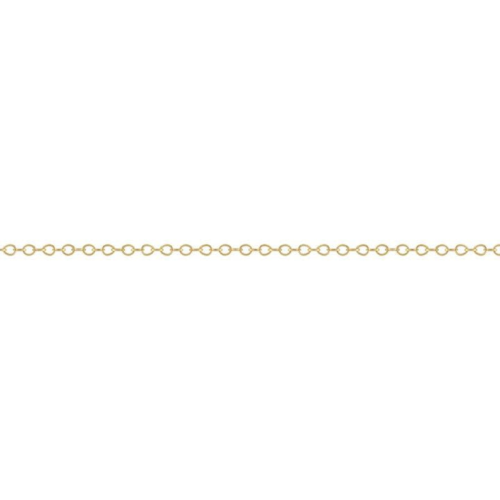 14k Gold Filled 5ft Spool Chain for Jewelry Making - Round Cable, 1.2x1.5mm O...