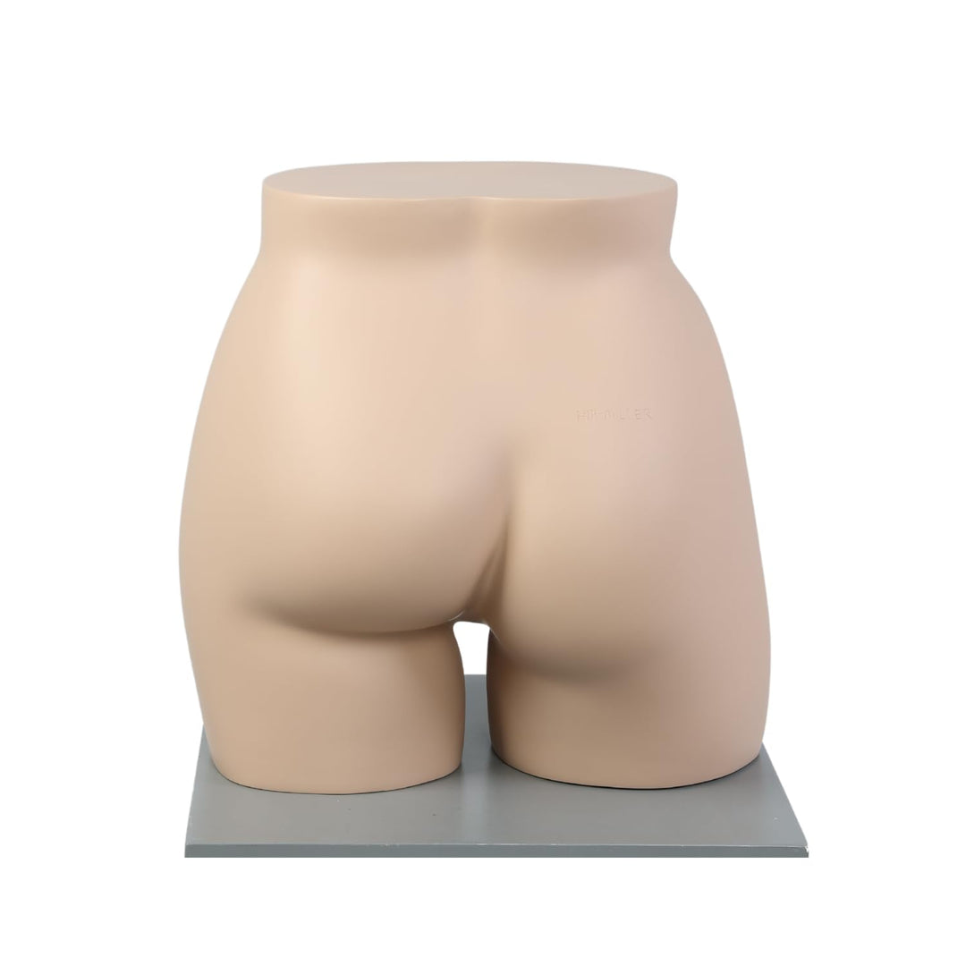 Plus Size Female Full Round Butt Mannequin Display for Countertop, 33" Waist, 44" Hip, Fiberglass, Flesh-Tone