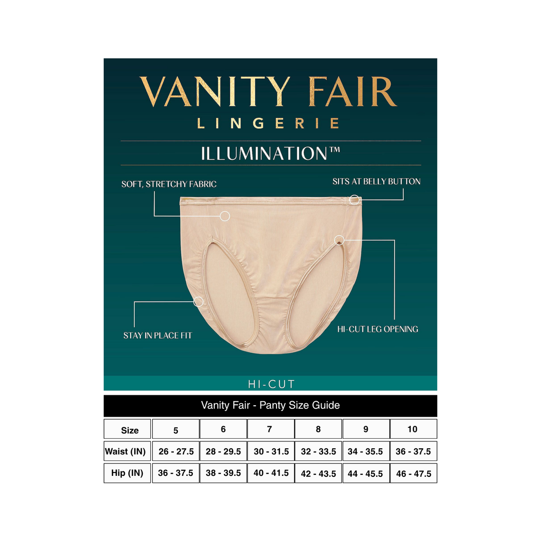 solpremo 3-Pack – Vanity Fair Illumination Hi-Cut Panties (13108)